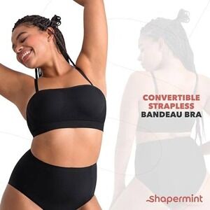 Truekind Convertible Strapless‎ Bandeau Bra Black Size 3XL New With Tags